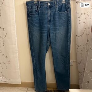 American Eagle Outfitters Dark Blue MOMStraight Jeans